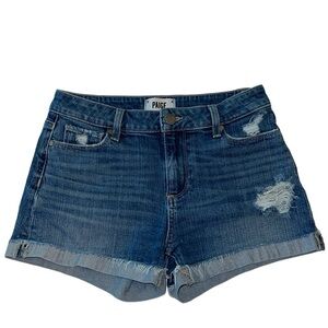 PAIGE Jimmy Jimmy Denim Shorts Distressed Size 26